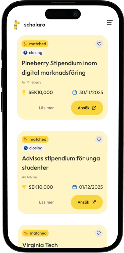 Scholaro platform mockup on phone