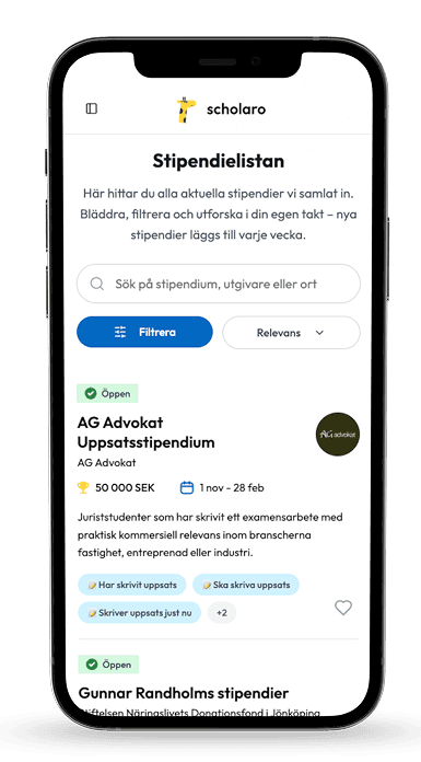 Scholaro platform mockup on phone
